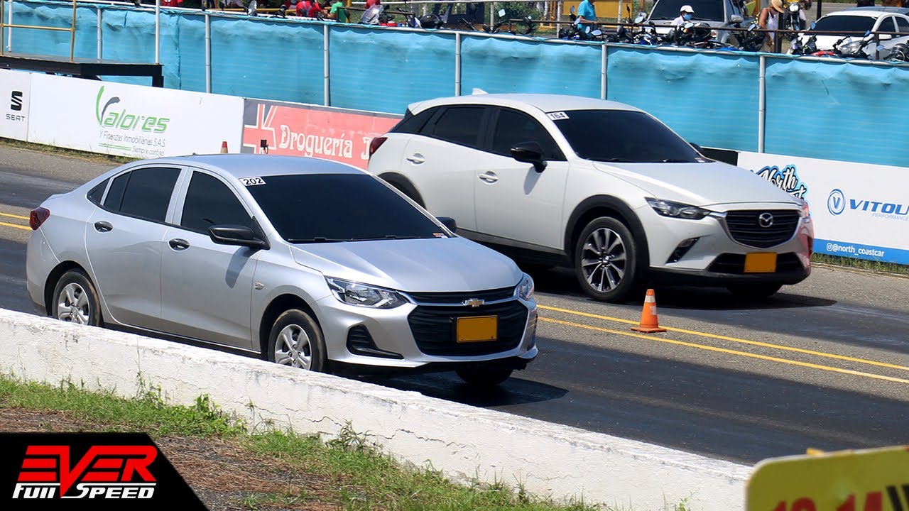Onix 🆚 Mazda 3 🆚 CX-3 🆚 CX-5 🆚 Mustang 🆚 A4 🔥Drag Races 16 y 15 seg. 7ma Válida piques B/quilla 2021