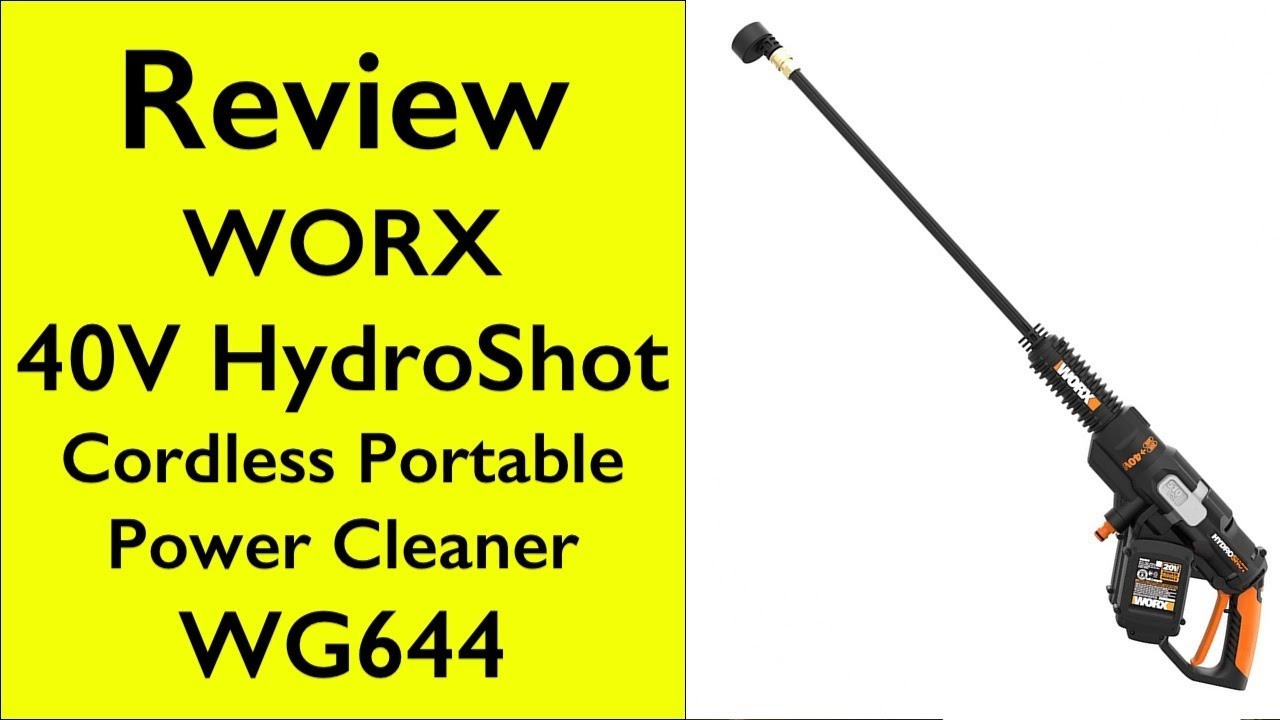 Review Worx 40V HydroShot Cordless Portable Power Cleaner WG644 Power Washer