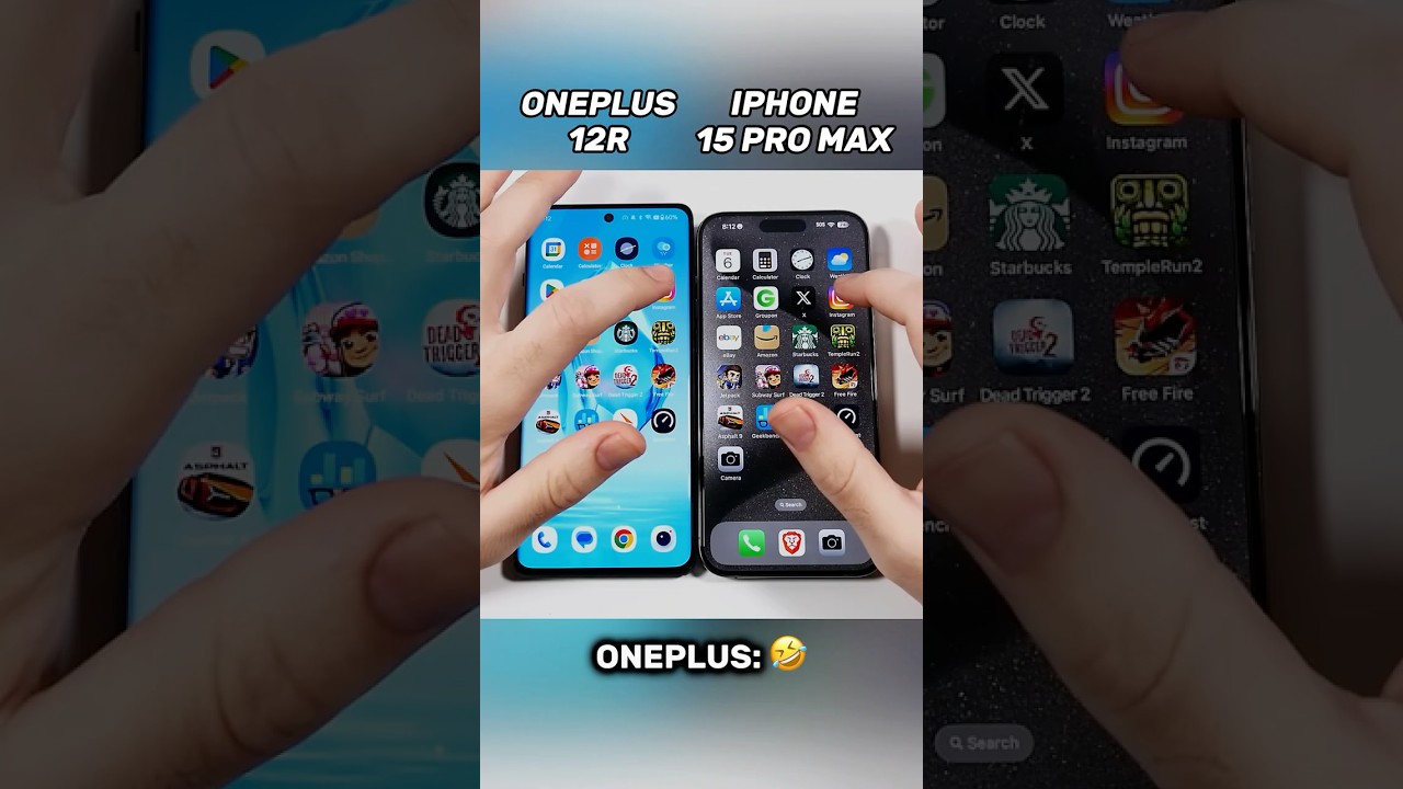 OnePlus 12R vs iPhone 15 Pro Max ⚡ Apple Didn&rsquo;t See This Coming! 😬 #shorts