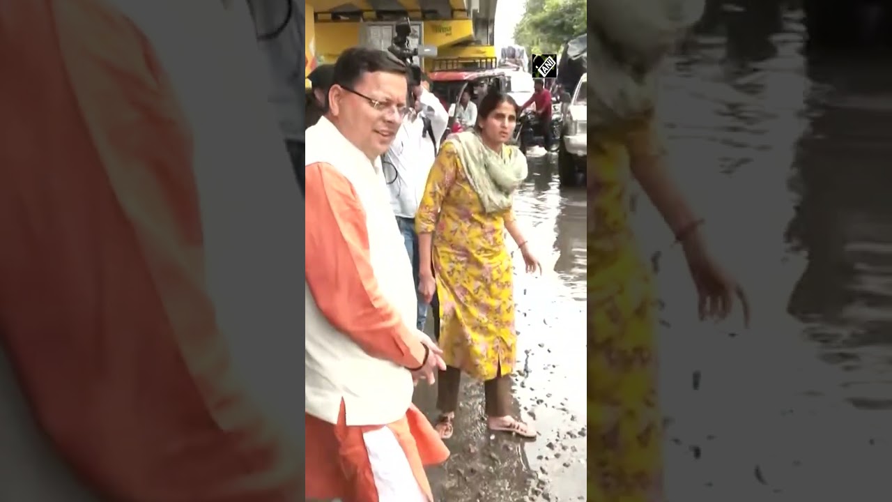 Uttarakhand CM Pushkar Singh Dhami inspects rain-affected areas in Dehradun