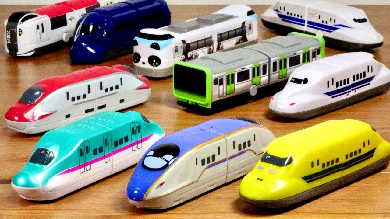 水の中を新幹線や電車が爆走！？水陸両用トレイン 全１０種 はやぶさ・こまち・かがやき・ドクターイエロー・N700S・南海ラピート・パンダくろしお・成田エクスプレス・山手線