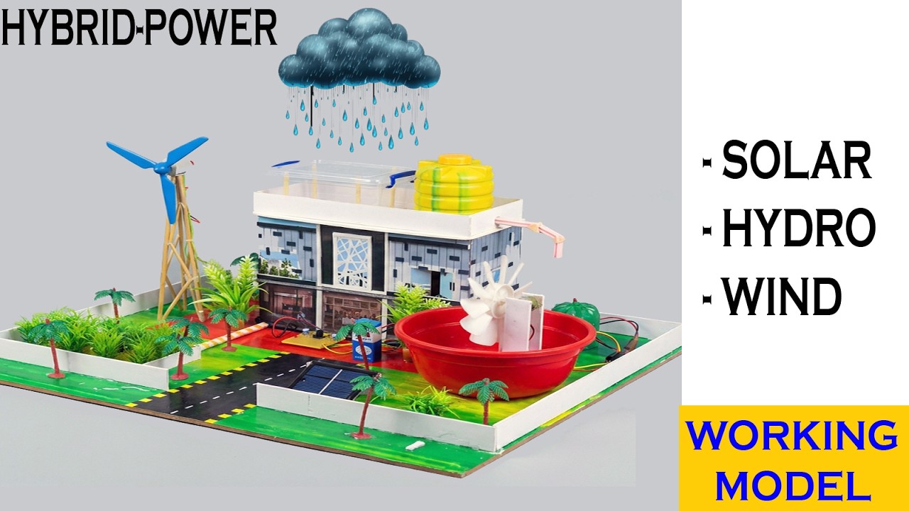 Green and clean energy school project ! Hybrid power plant ! New school project Idea #schoolproject