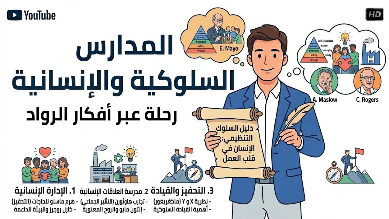 الادارة | لماذا لا تكفي الرواتب العالية للإنتاج؟ سر مدرسة العلاقات الانسانية والسلوكية