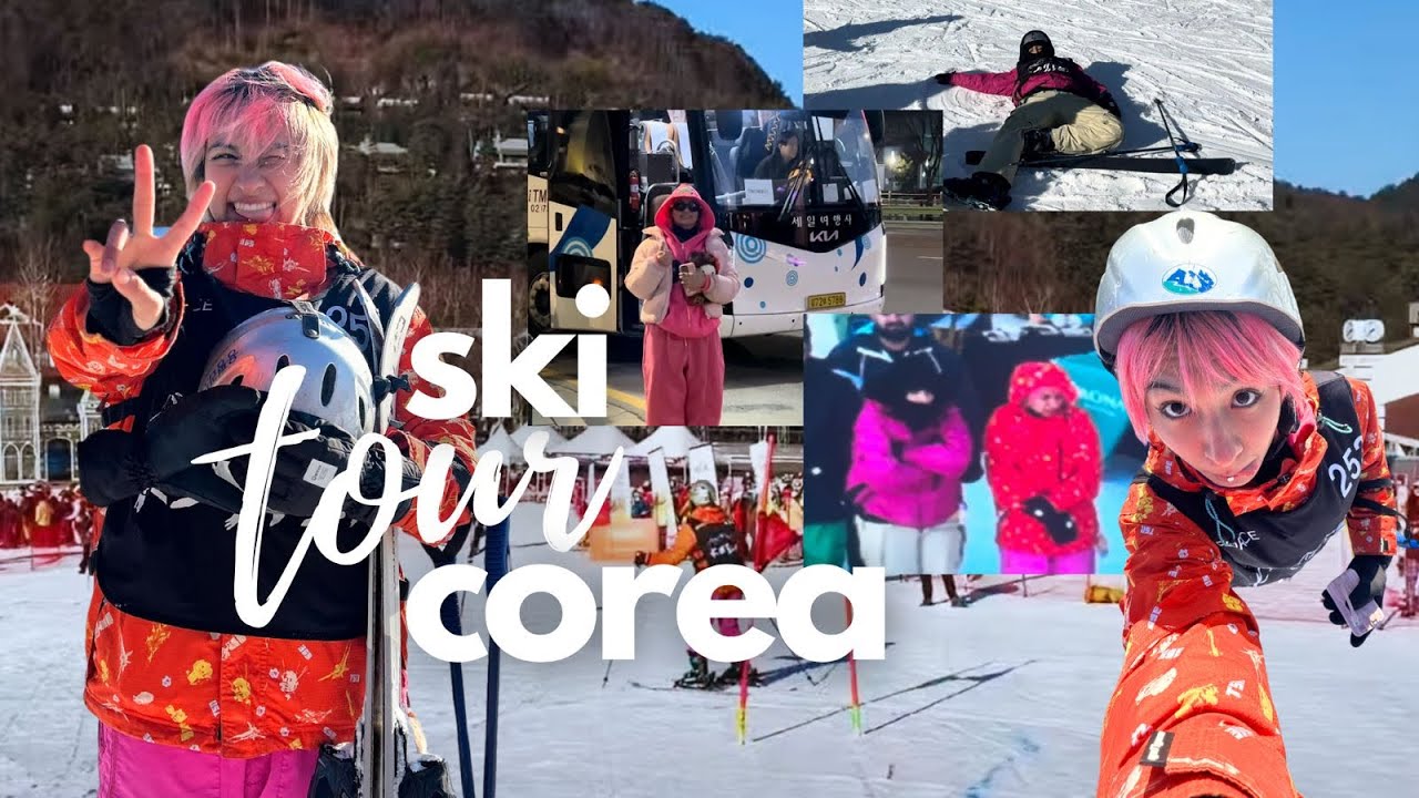 LATINAS ESQUIANDO (POR PRIMERA VEZ) EN COREA⛷️🇰🇷 | phoria