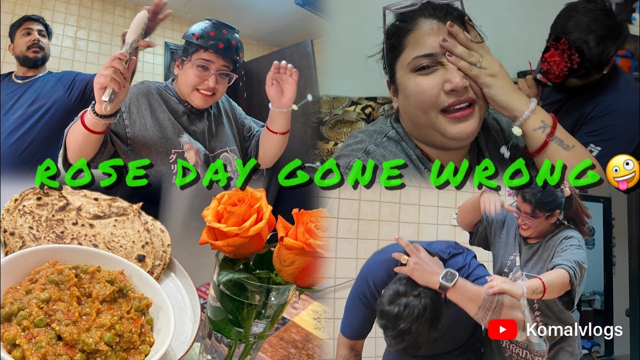 Dubai Life Vlog 🇦🇪 | Rose Day Gone Wrong 🌹🍳 | Cooking Surprise Turned Into Fun Fight 😂