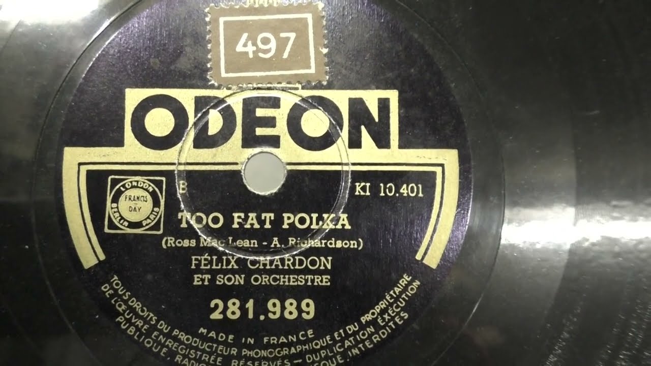 Orch. Felix Chardon: Too fat polka. (1948).