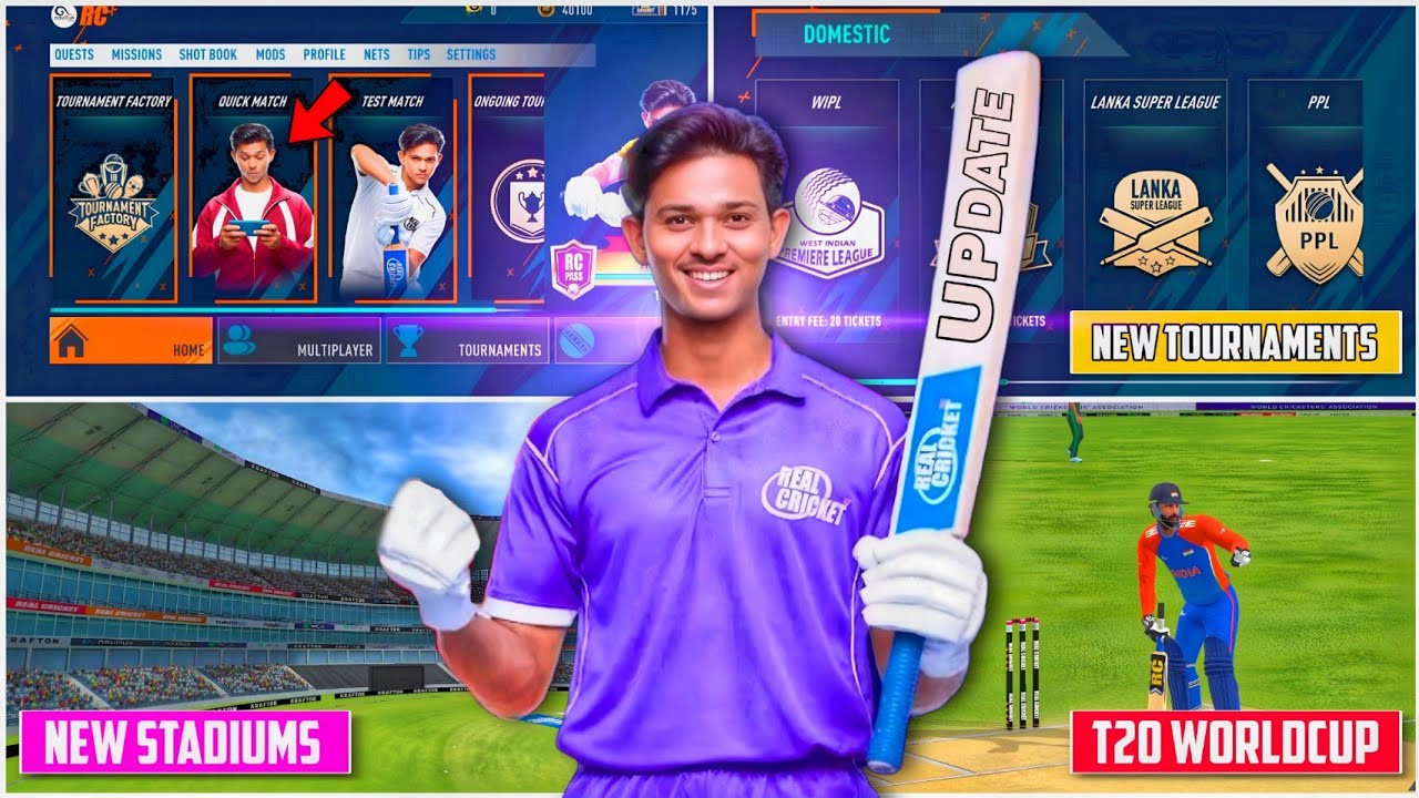 Real Cricket New T20 World Cup 2026 Update 💥 New Tournaments - Stadiums  🏟️ Full Review 