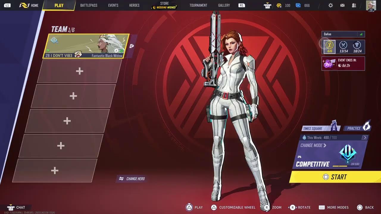 Solo Queue in Marvel Rivals RANKED as BLACK WIDOW - LOSE = 10 SITUPS