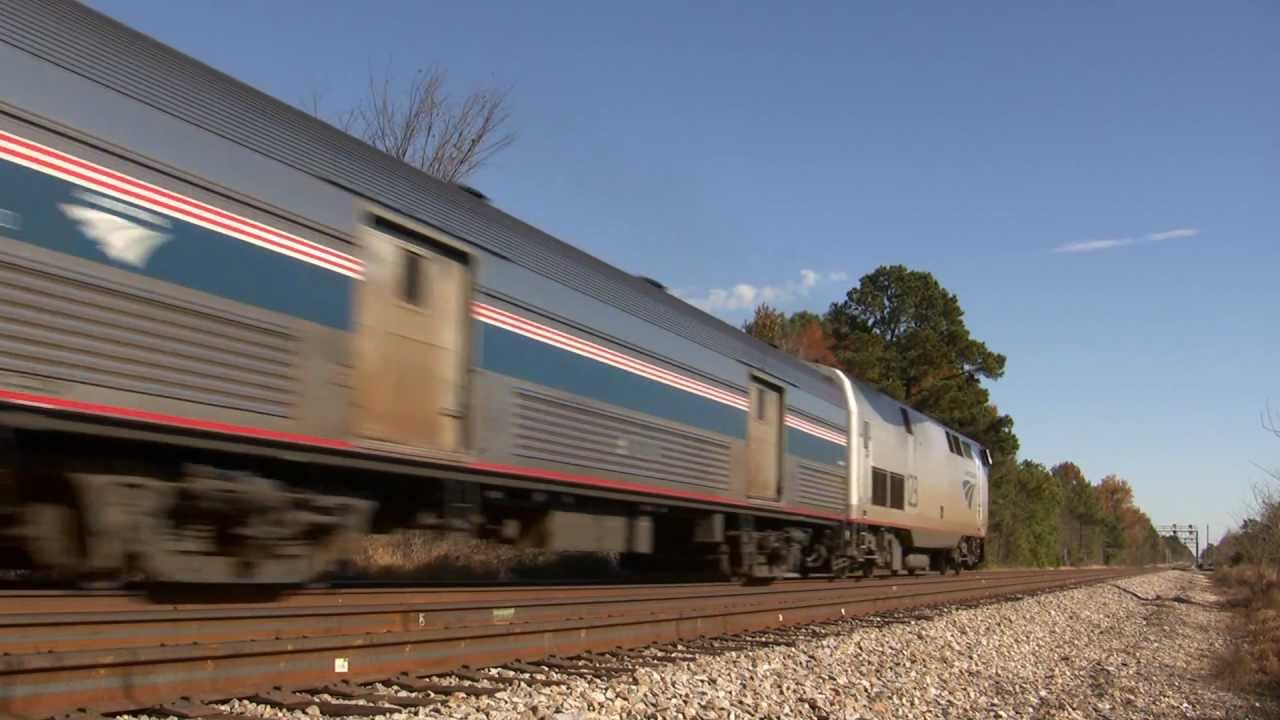 HiDef- November Amtrak Action in Selma, NC: P40DC's, S&HC's, The Auto Train & More!