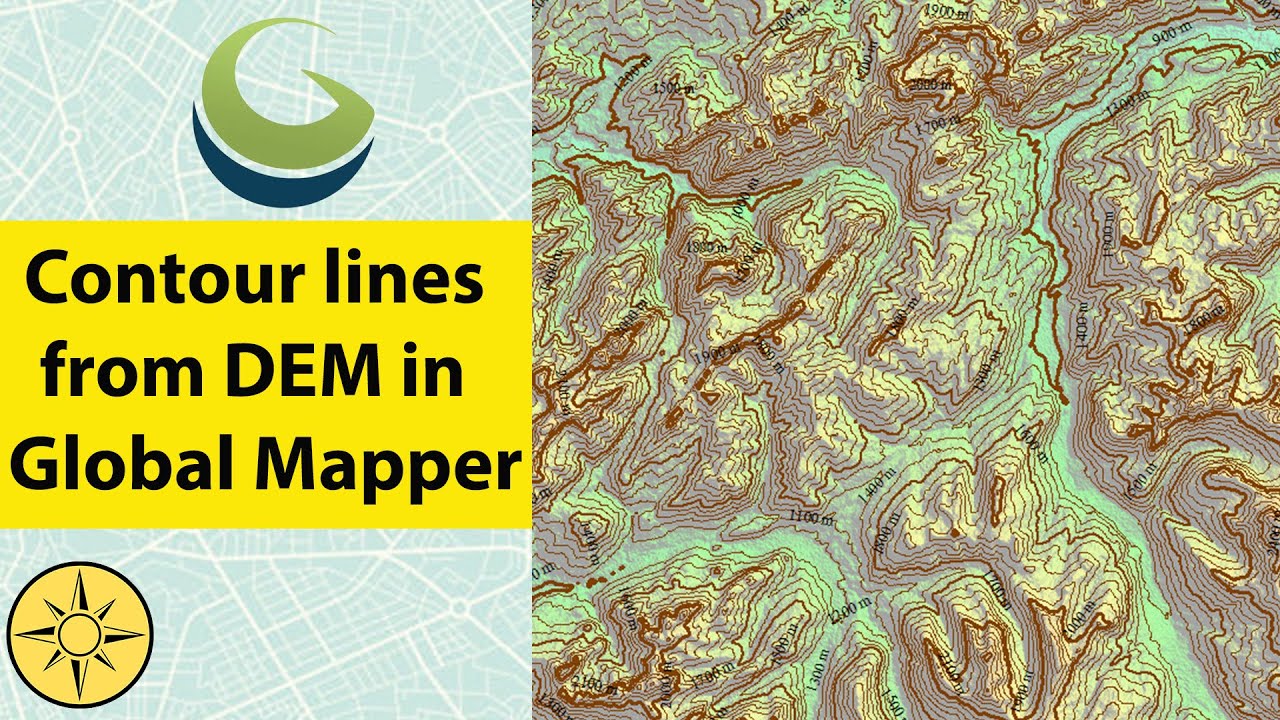 Generate contour lines from DEM using Global Mapper