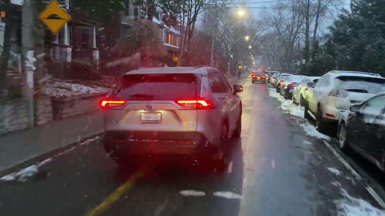 Riding Through a Snowstorm to Queen Street! #toronto  #winter 