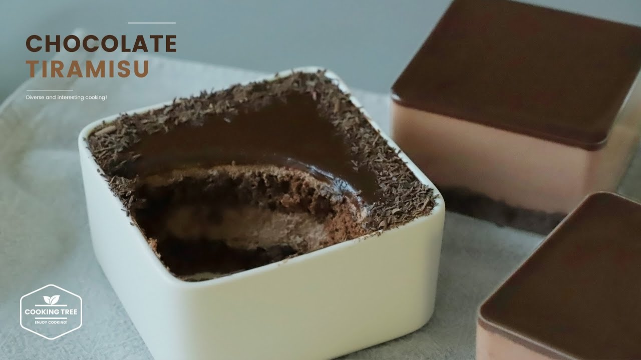 초코 티라미수 만들기 : Chocolate Tiramisu Recipe : チョコレートティラミス | Cooking tree