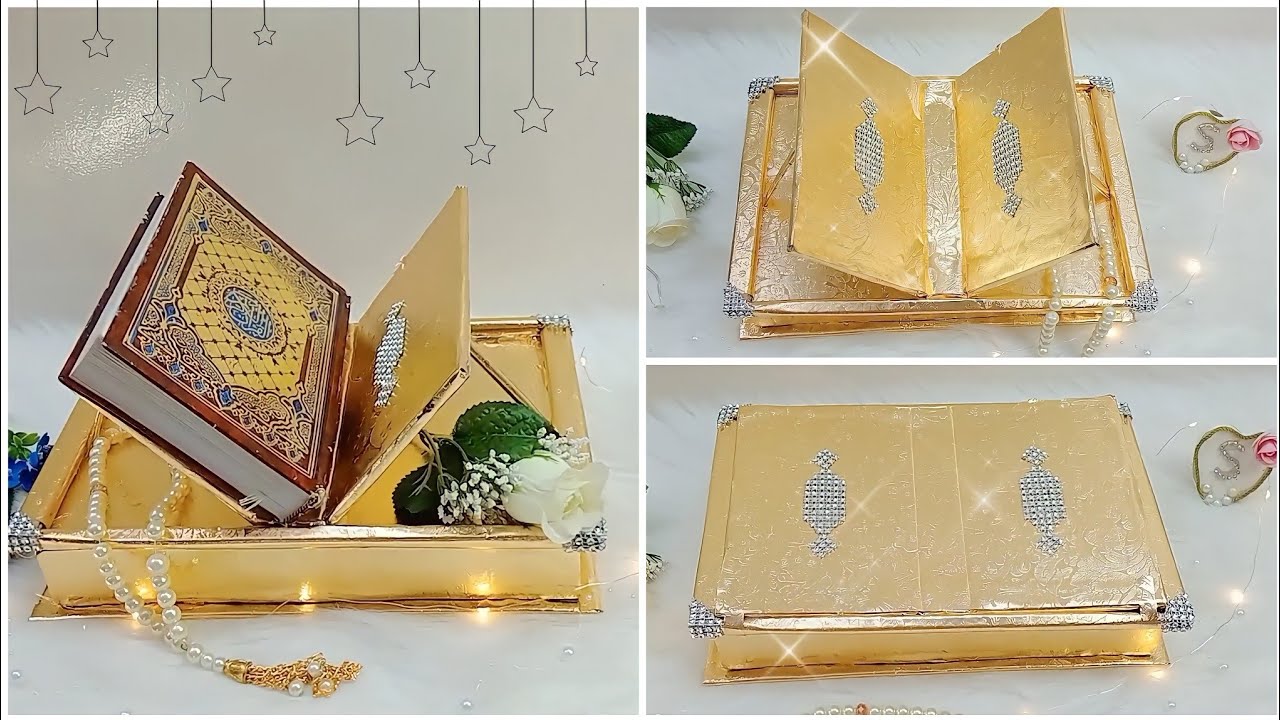 حامل المصحف وعلبه لحفظ المصحف من حجات فى بيتك/طريقة عمل حامل القرآن الكريم//Accessories Ramadan