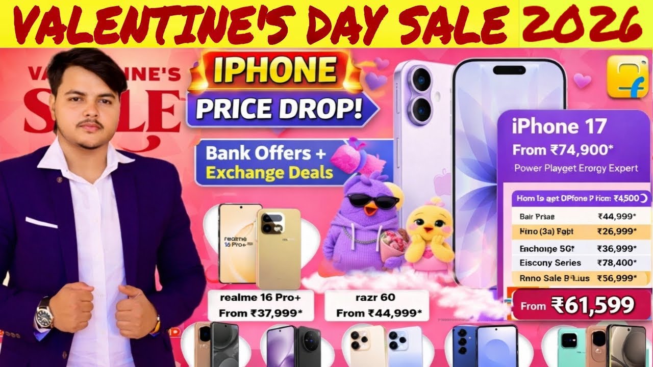 Flipkart Valentine Day Sale 🔥 iPhone Price Drop ⚡ Bank Offers + Exchange Explained!