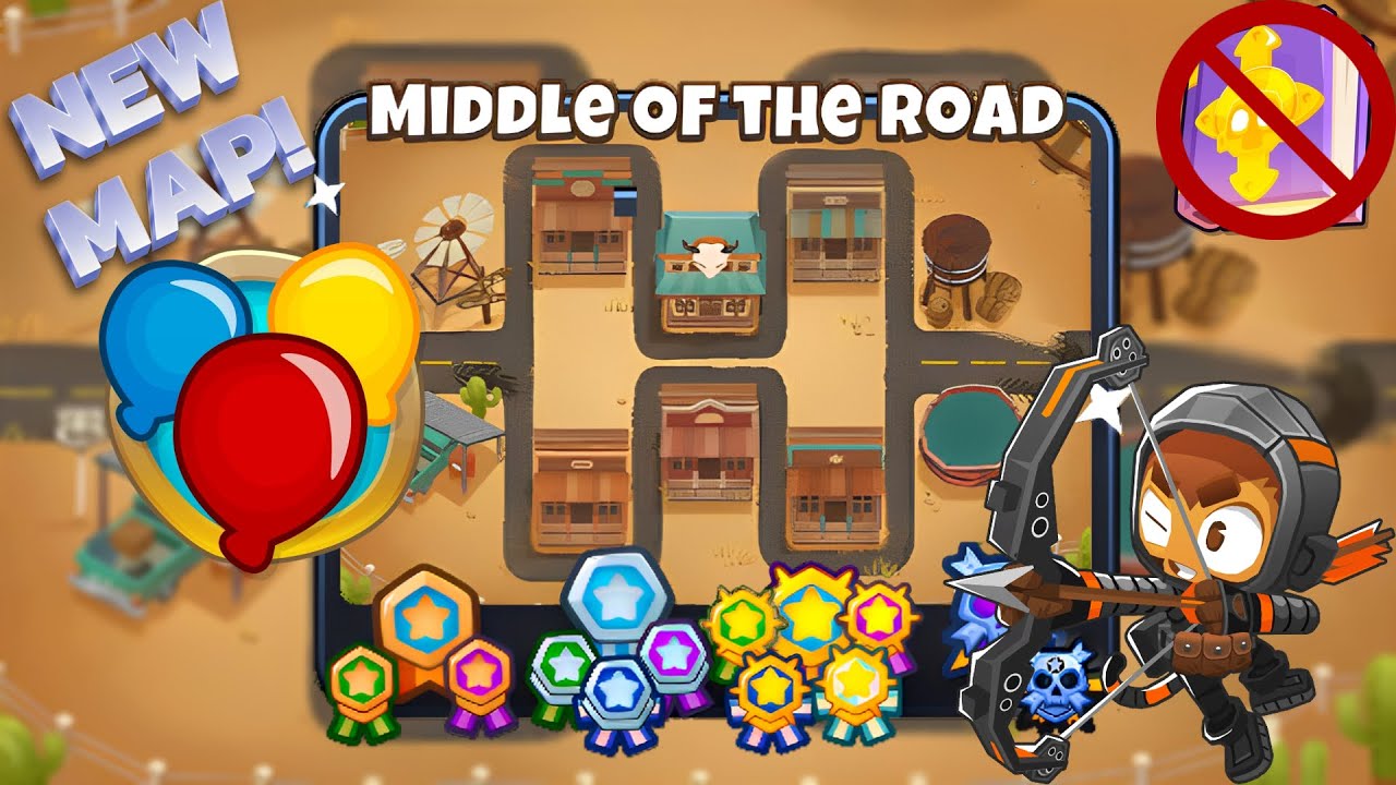 *NEW MAP* Middle Of The Road [Alternate Bloons Rounds] Guide | No MK | BTD 6 (2023 Updated) 4K