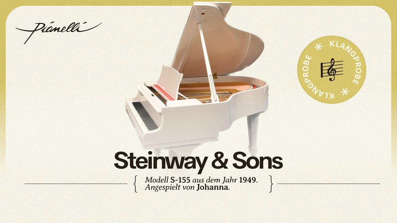 Weißer Steinway & Sons S-155 Flügel in der 🎹 #Pianelli Klangprobe mit Johanna