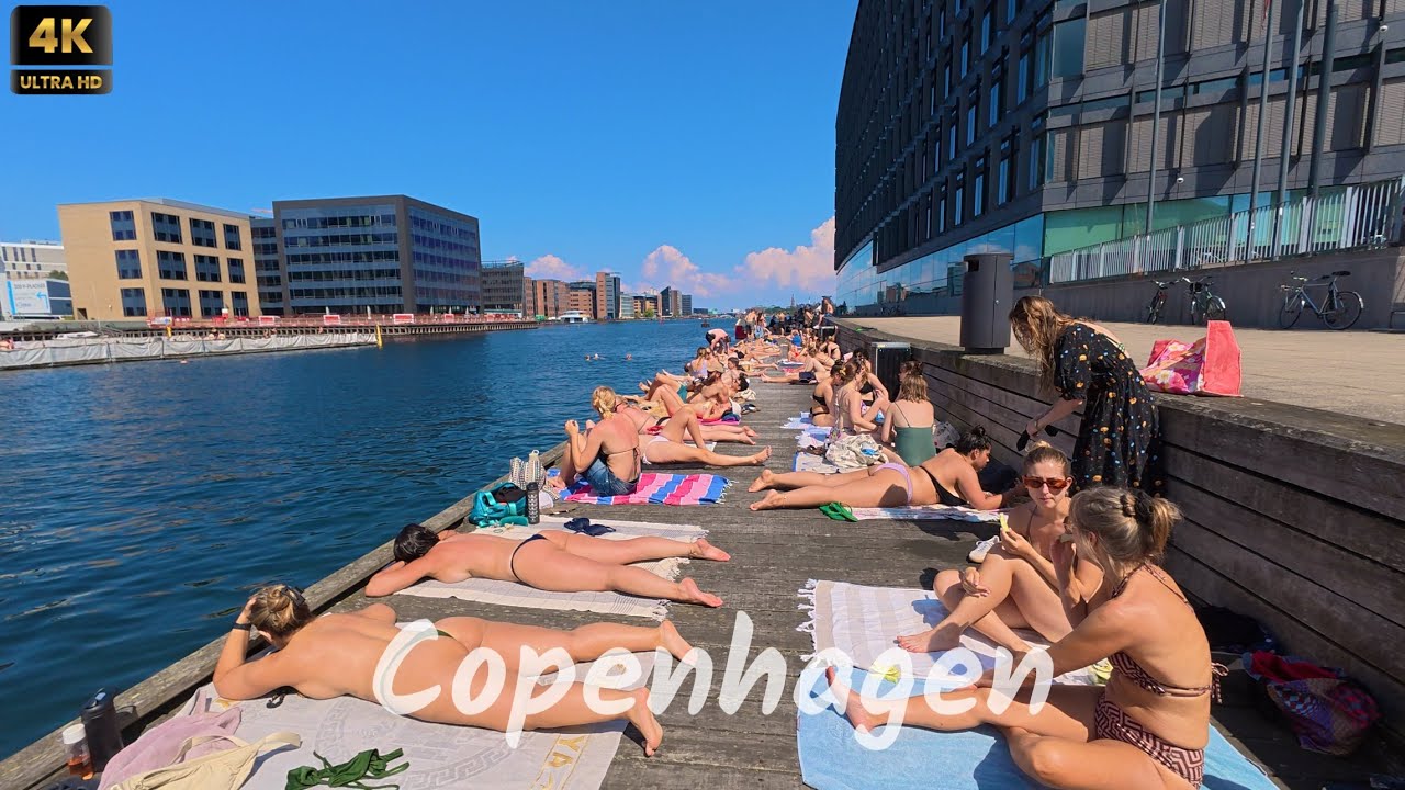 Copenhagen Waterfront Vibes 🌊🇩🇰 Fisketorvet Harbor Bath Beach | Stunning 4k Walk | Denmark