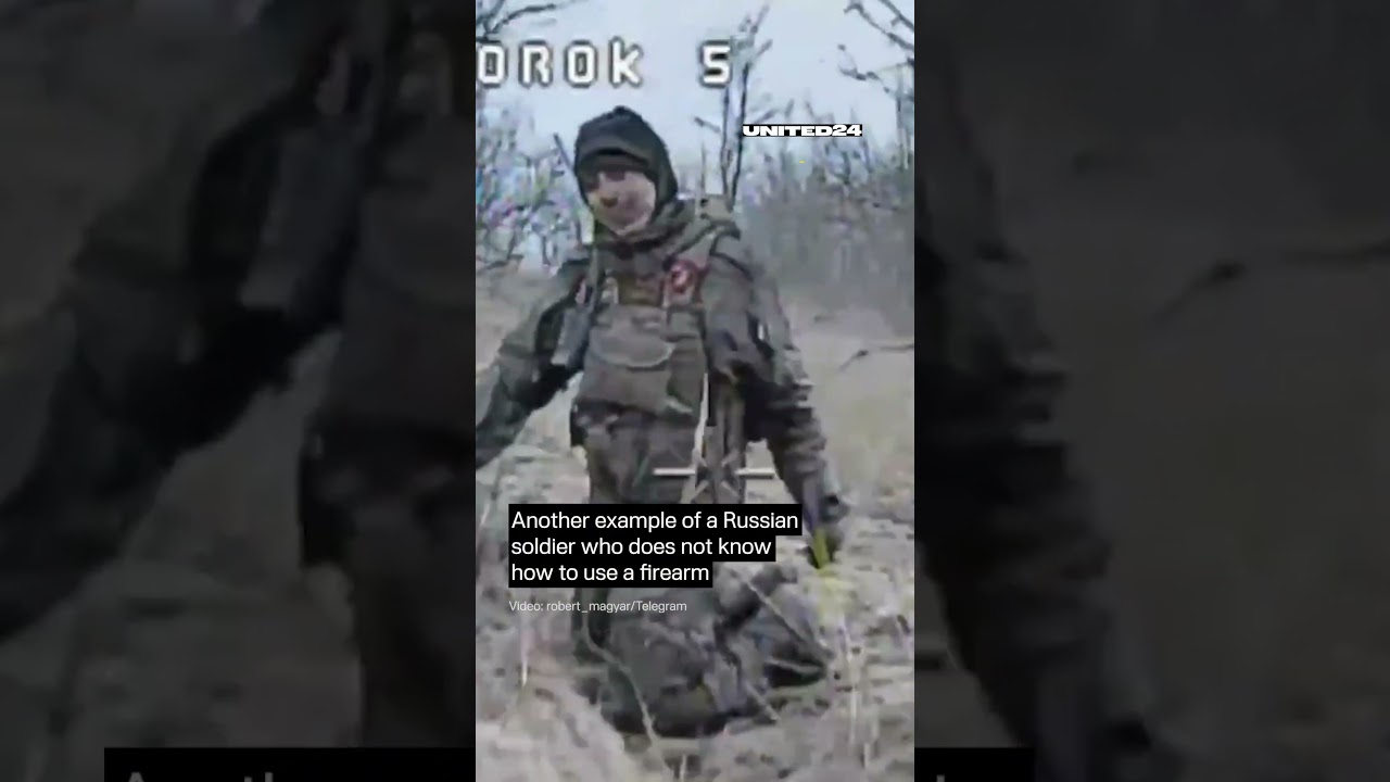 This Russian Soldier Tried to Throw His Firearm to Shoot Down Ukrainian FPV Drone #warinukraine