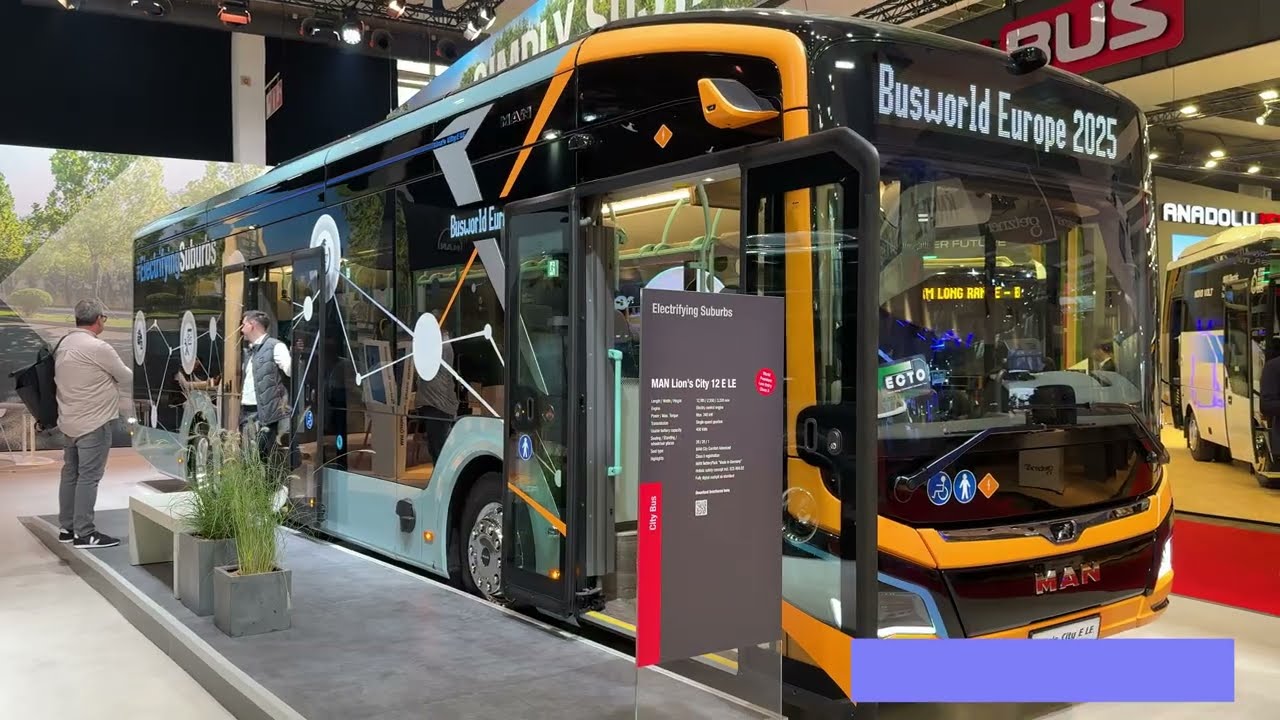 MAN Lion’s City 12 E LE (2026) – Интерьер и экстерьер | Busworld Europe 2025 Брюссель