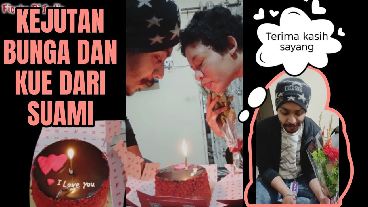 MY HUSBAND SURPRISE ME FLOWER AND CAKE⁉️SUAMI KASIH KEJUTAN BUNGA DAN KUE