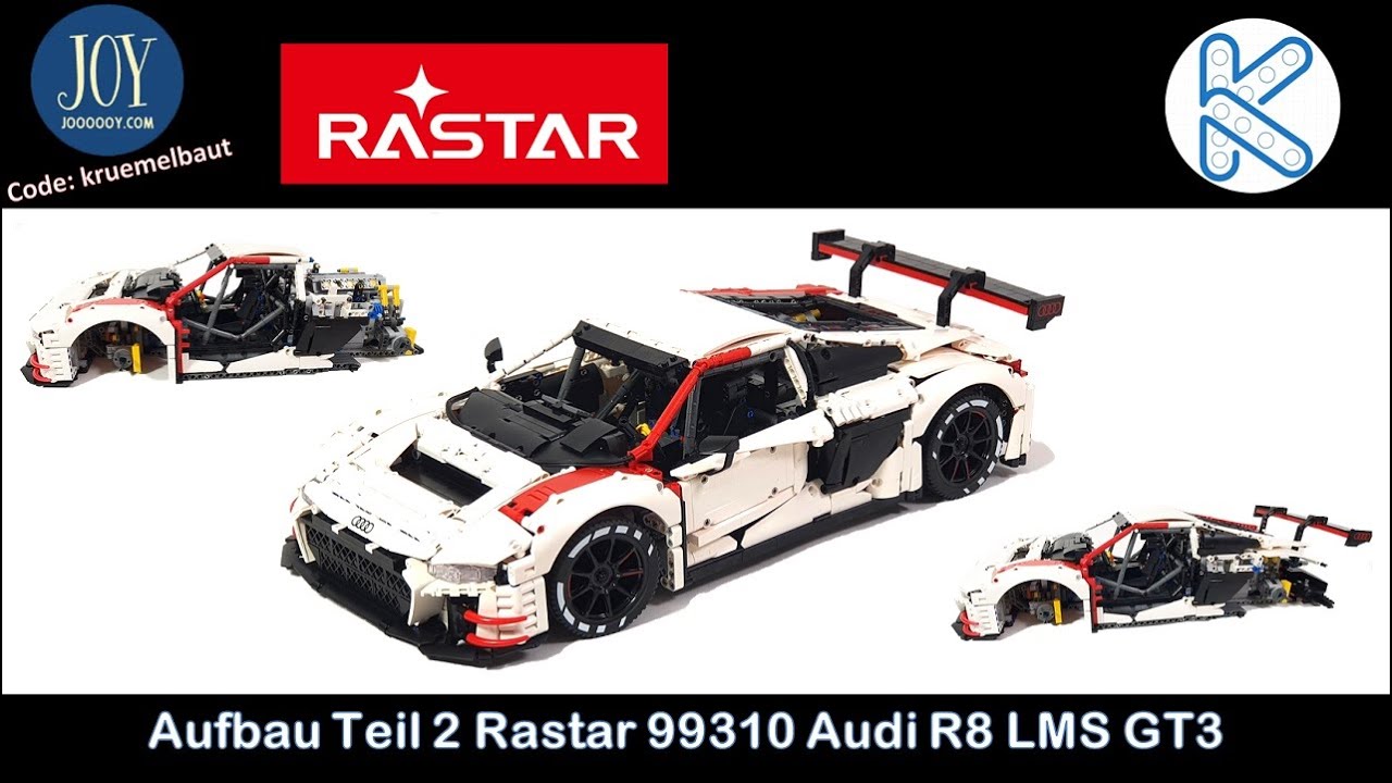 Lizensiert von  Audi!! Zweiter Teil Rastar 99310 Audi R8 LMS GT3 (1:8)