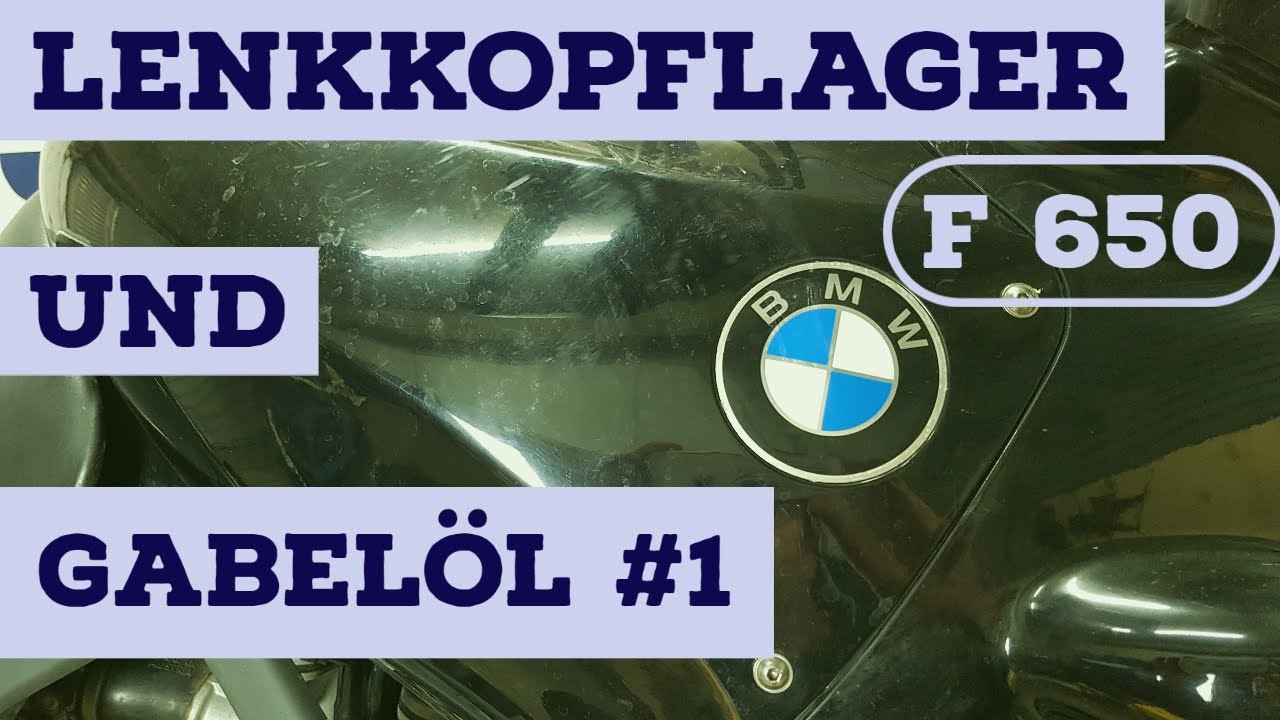 BMW F650 (Typ 169) - Lenkkopflager & Gabelöl Teil 1