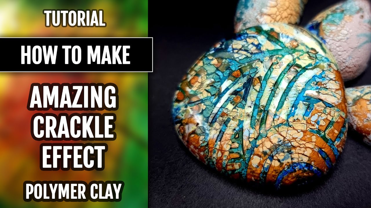 Unique Crackle Effect on polymer clay: "Painted old wood"! How to make. Polymer clay project!