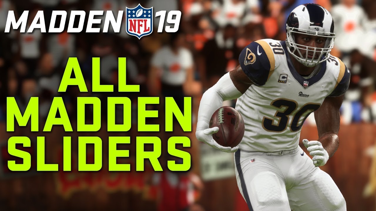 Madden 19 All Madden Sliders & Franchise Settings