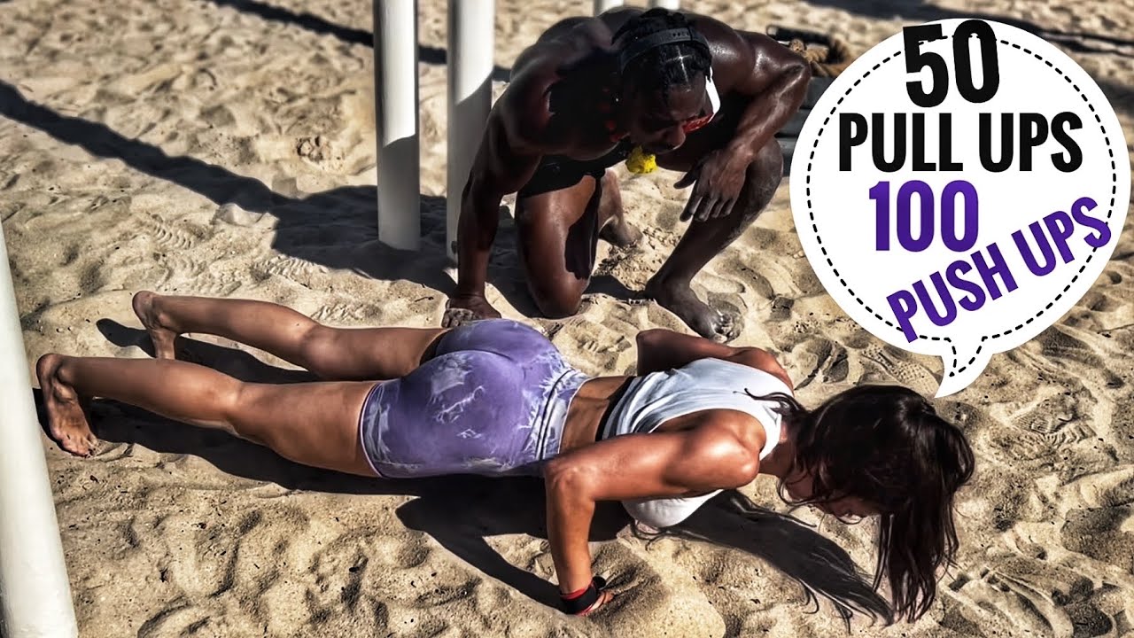 50 Pull ups 100 Push ups Challenge | Girl Workout | @Goku Pump