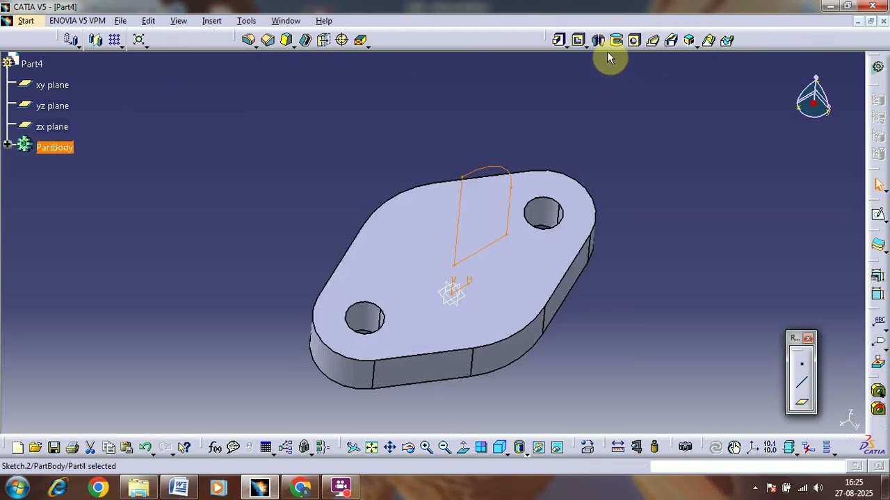 008 MOUNTING LUG DESIGN CATIA V5 PART DESIGN J