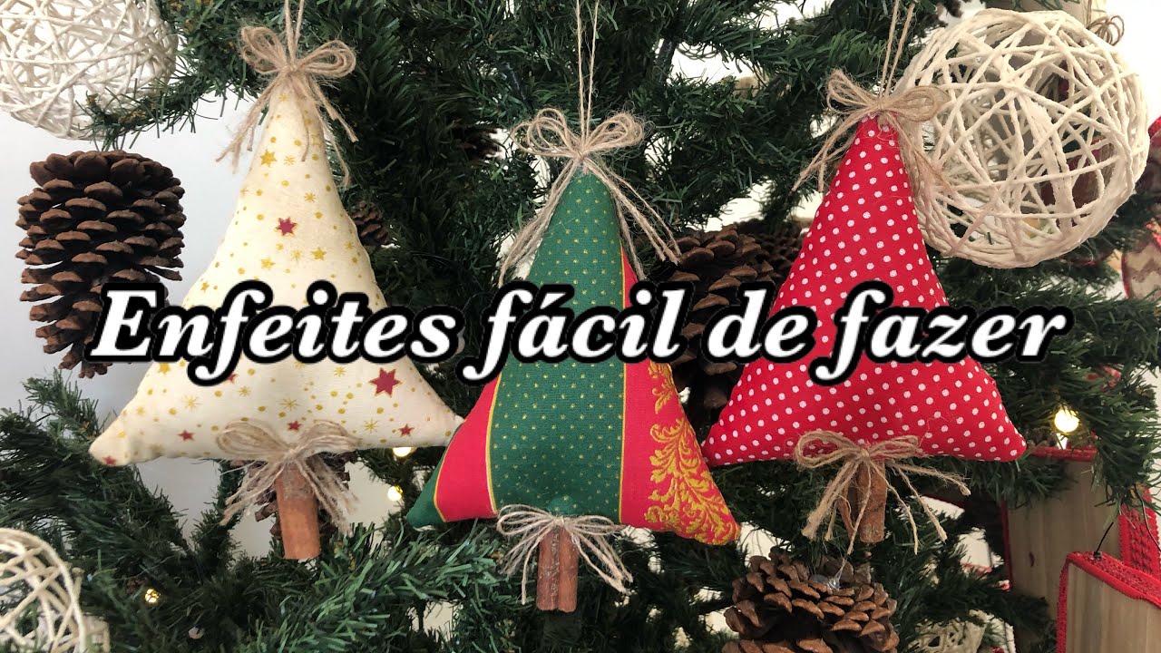 Enfeite Árvore de Natal em tecido - Especial de Natal 2019