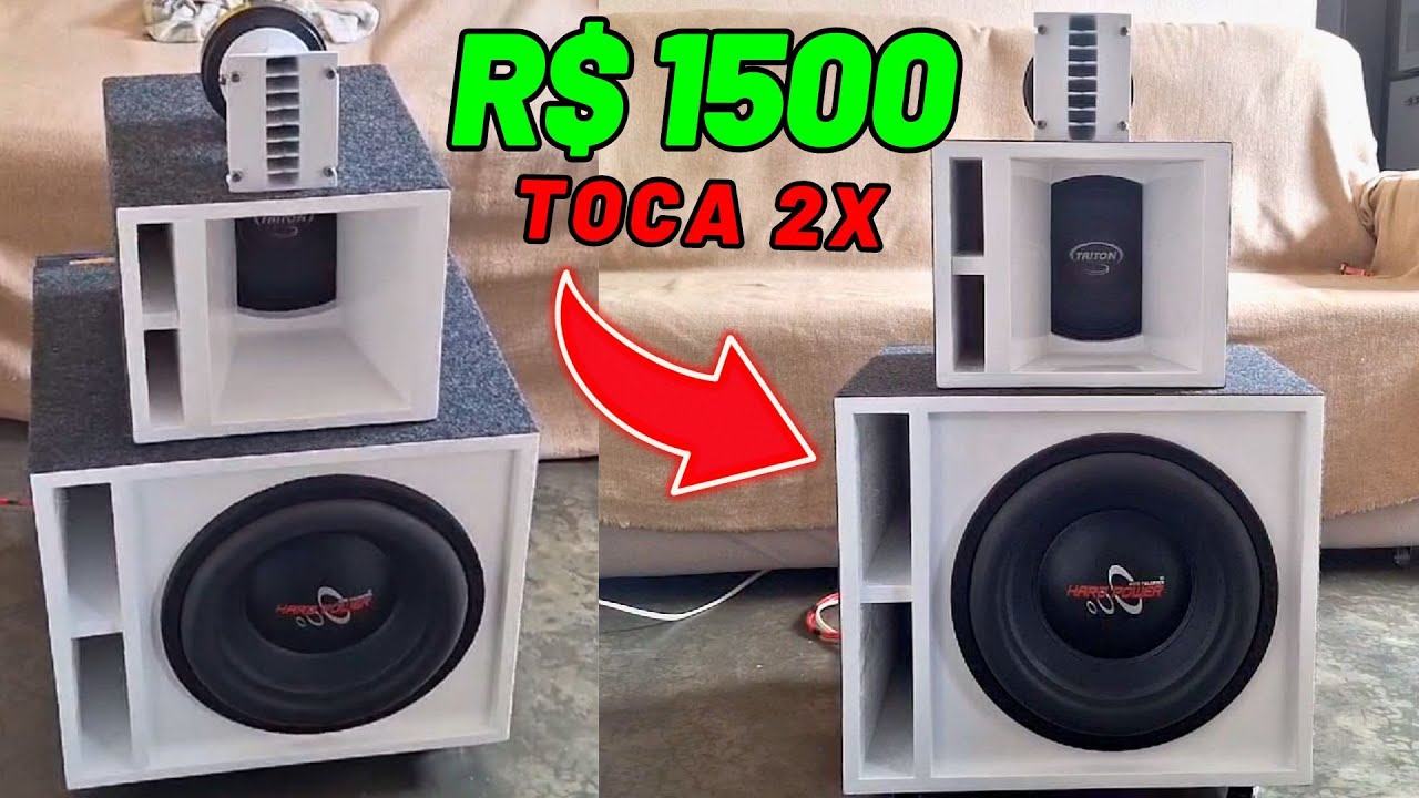 CAIXA TRIO PARA INICIANTE - como montar um som barato e bom Taramps Ts 800x4