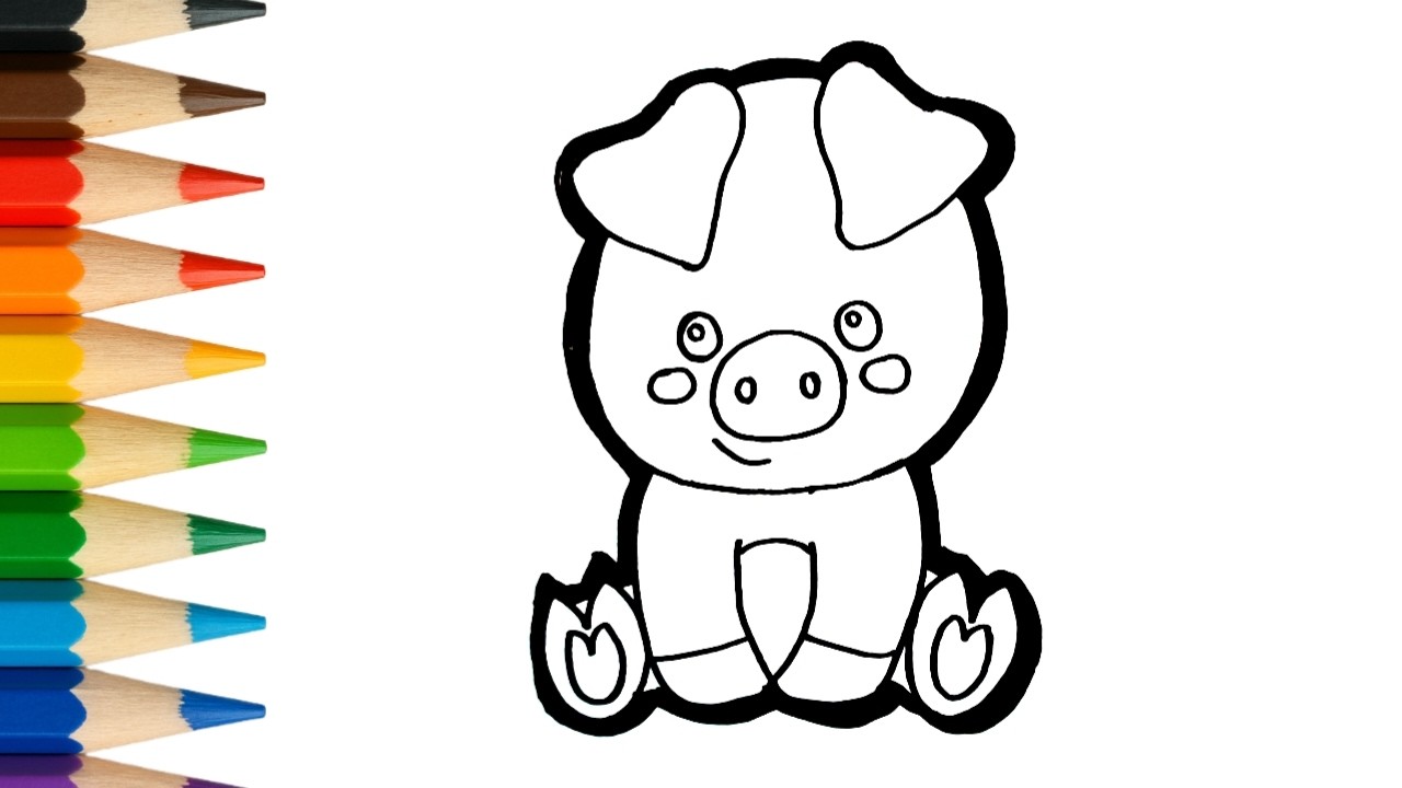 Babi Imut Ini Bikin Gemas! 😍🐷 | Belajar Menggambar & Mewarnai Anak