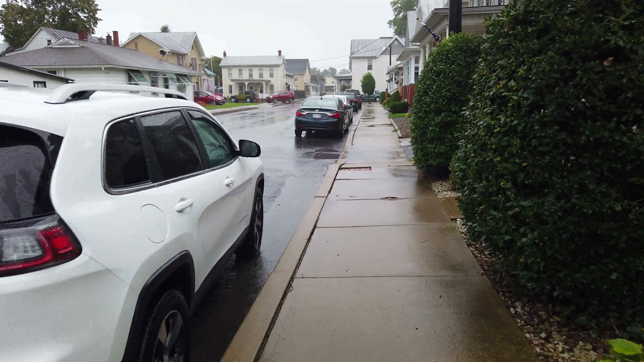 Rain walk in Watsontown Pa. USA.  Small Town America #1.  4k/60fps