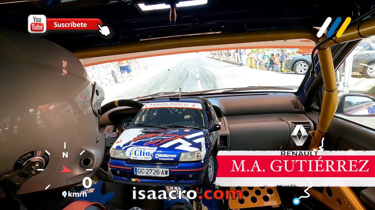 Onboard 48 Subida a Tamaimo 2023. Miguel A. Gutiérrez con Renault Clio 16V by isaacro.com