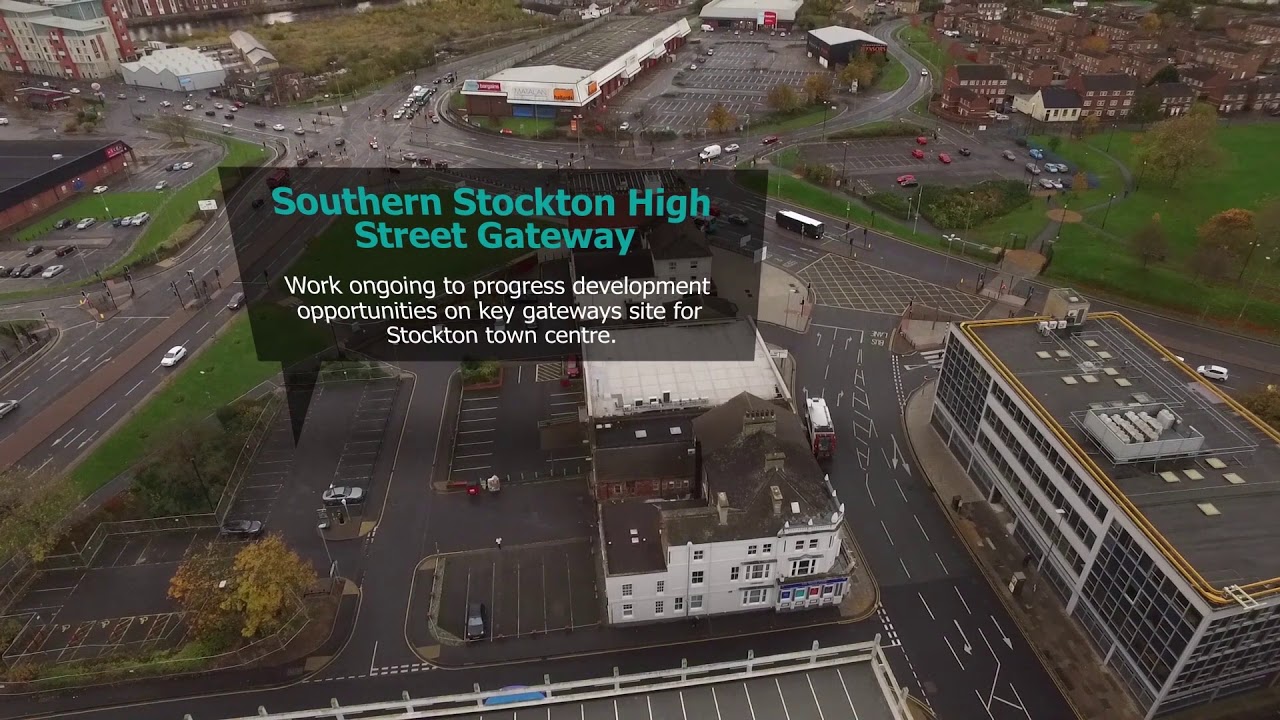 Stockton from the air