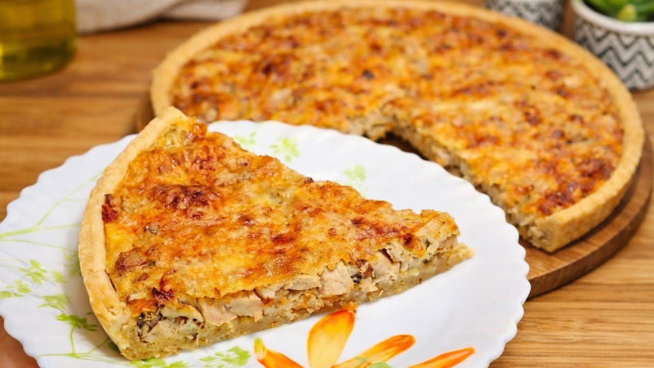 Quiche au poulet facile _ Chicken quiche recipe _ أروع و الذ كيش بالدجاج بطريقة سهلة و ناجحة