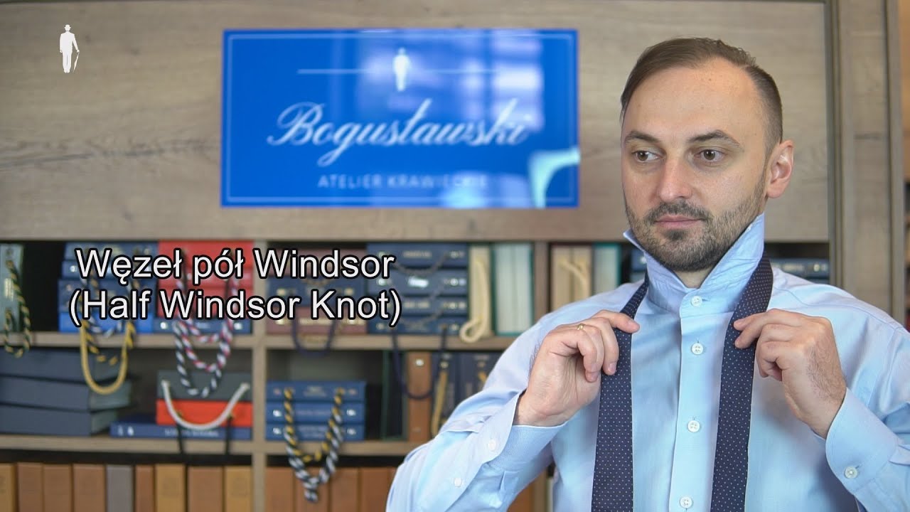 Wiązanie krawata węzeł Pół Windsor (ang. Half Windsor Knot) | Pewien Pan
