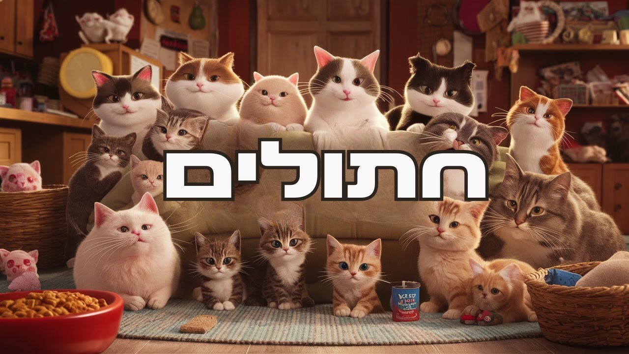 חתולים לילדים 🐱 חתולים חמודים ומצחיקים 🐈 לומדים על החתול וחתולה ידע כללי