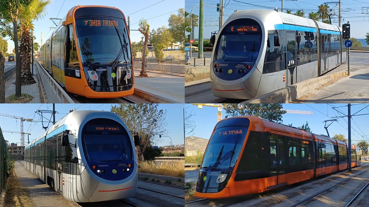 Athens Tram Spotting at various places of southern suburbs