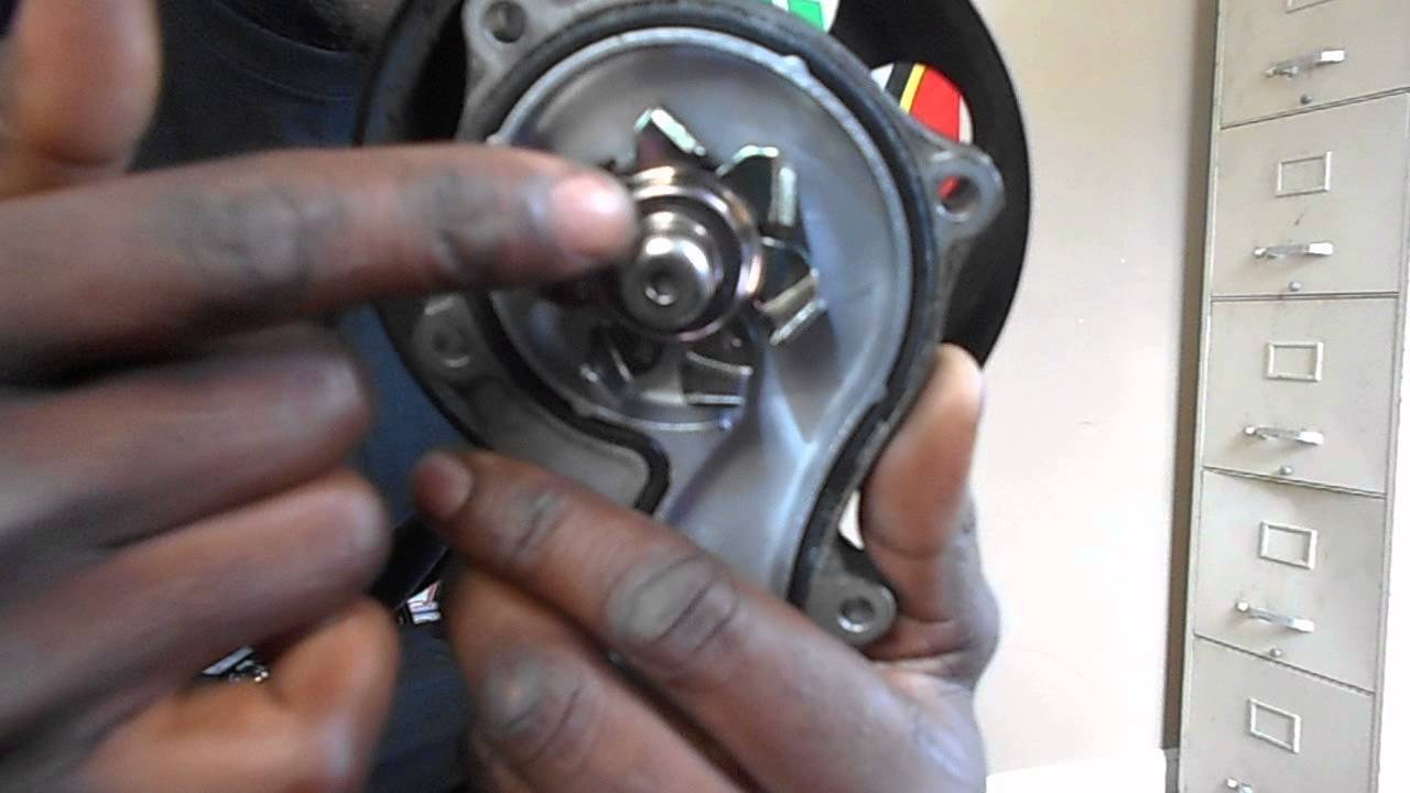 A water pump with bad bearings