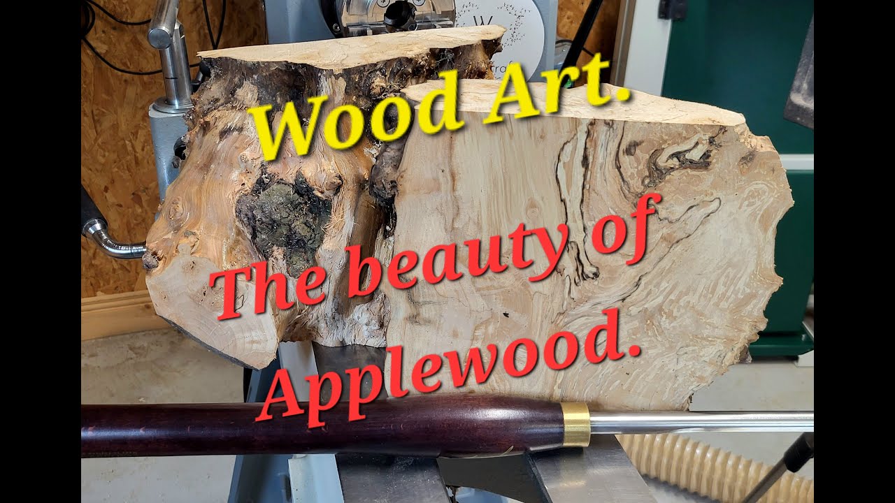 Wood Art, Turning Stunning Apple Wood.#woodturning #applewood #latheprojects #irishwoodturner