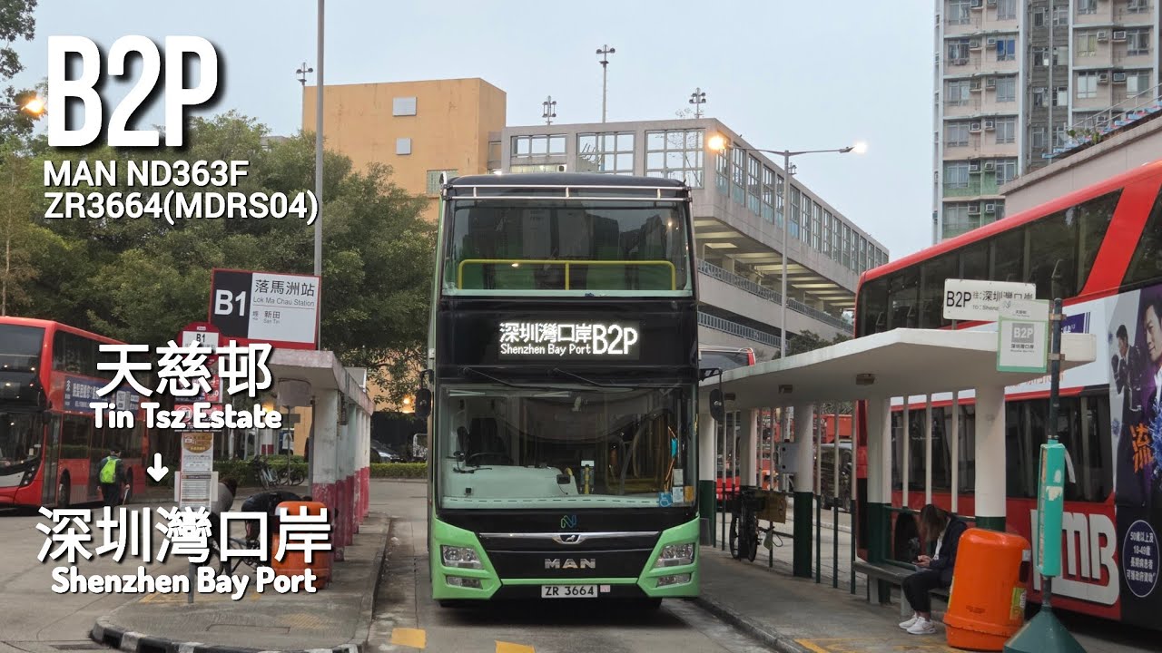 嶼巴NLB B2P 天慈邨→深圳灣口岸 Tin Tsz Estate→Shenzhen Bay Port[全程Full Journey]