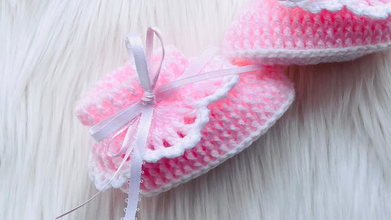 ¡Hermosos! Botines o Escarpines Ivy a Crochet o Ganchillo 👶 Tejidos Super Facil | Conjunto para Bebé