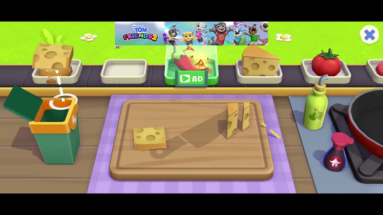 How pro make perfect burger in my talking tom friends 2