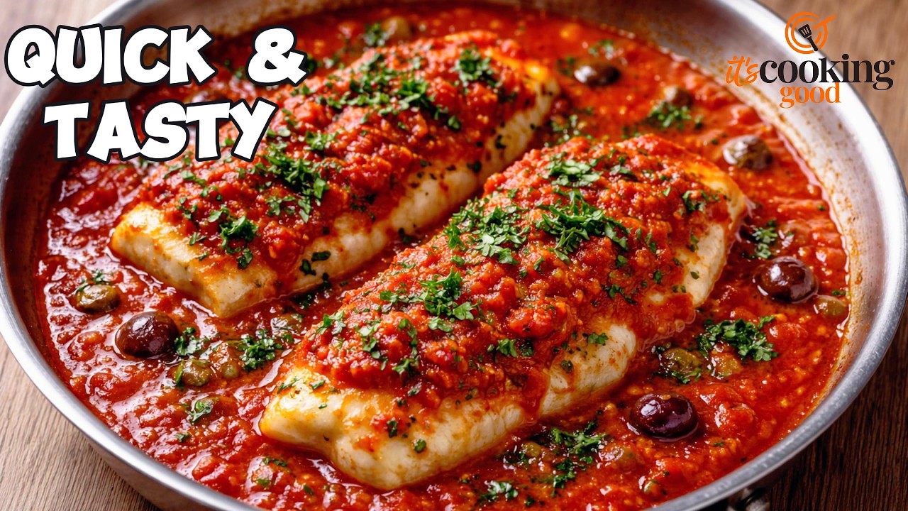 Italian Fish Recipe Ready in 10 Minutes | Puttanesca Magic!