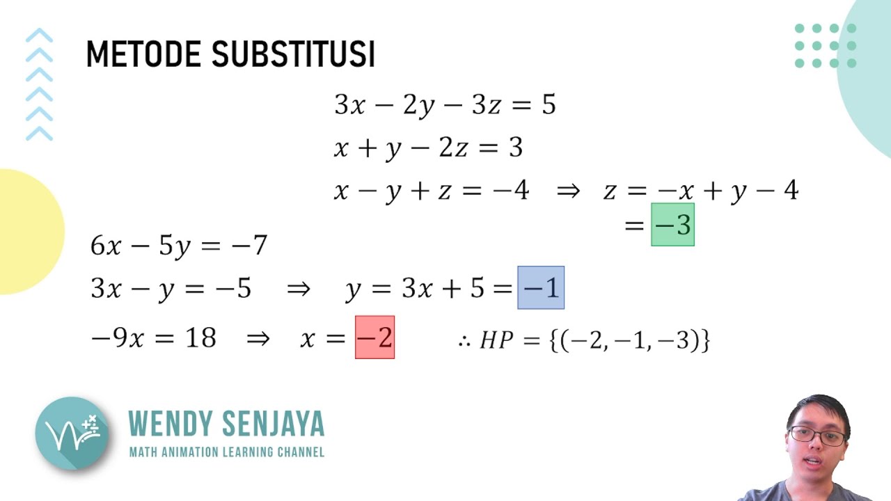 SPLTV: METODE SUBSTITUSI | TIPS CEPAT DAN MUDAH - MATEMATIKA KELAS 10