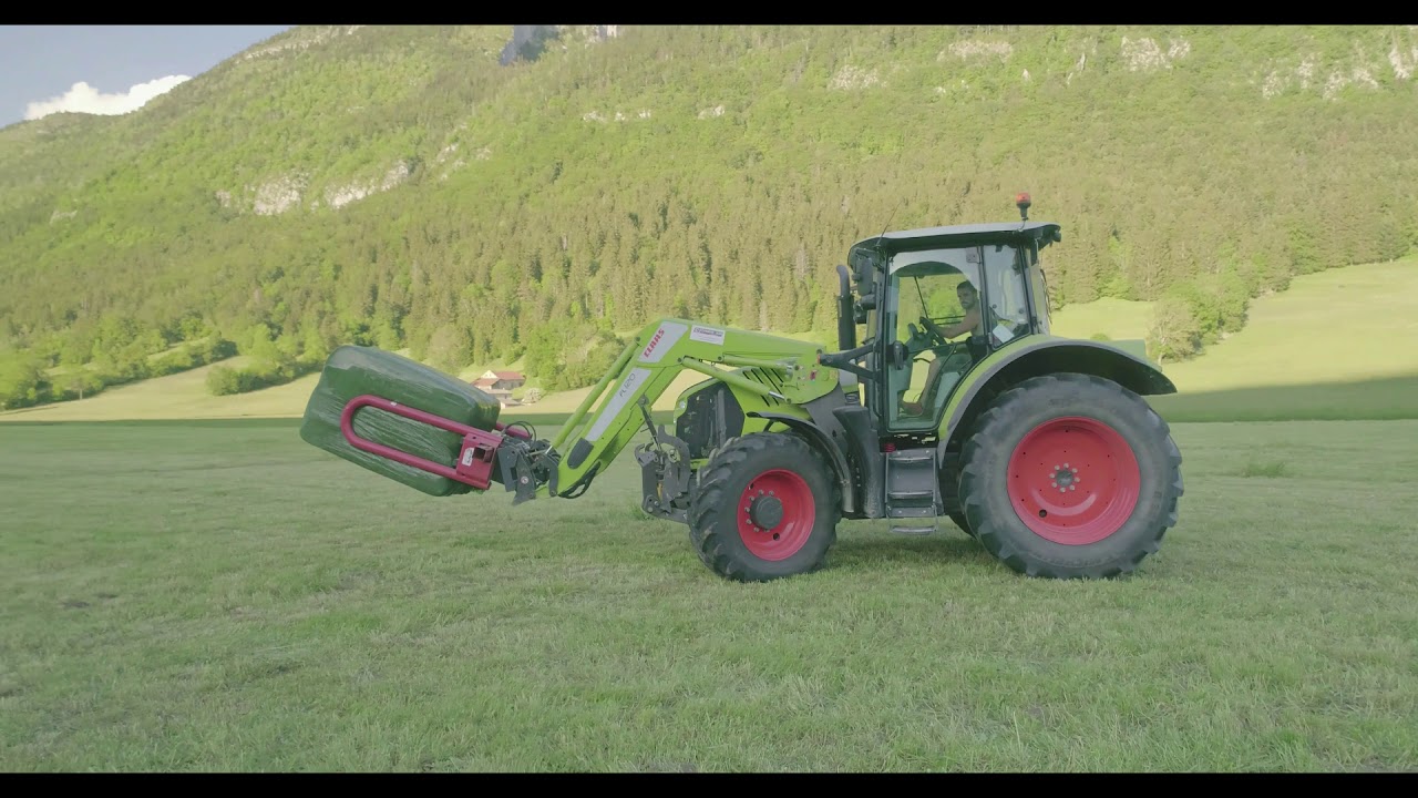 enrubannage et chargement de botte enrubanné