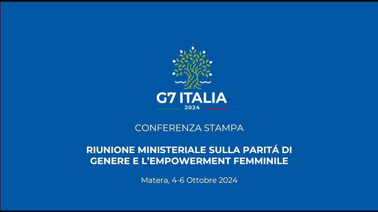 CONFERENZA STAMPA G7 PARITÁ DI GENERE ED EMPOWERMENT FEMMINILE