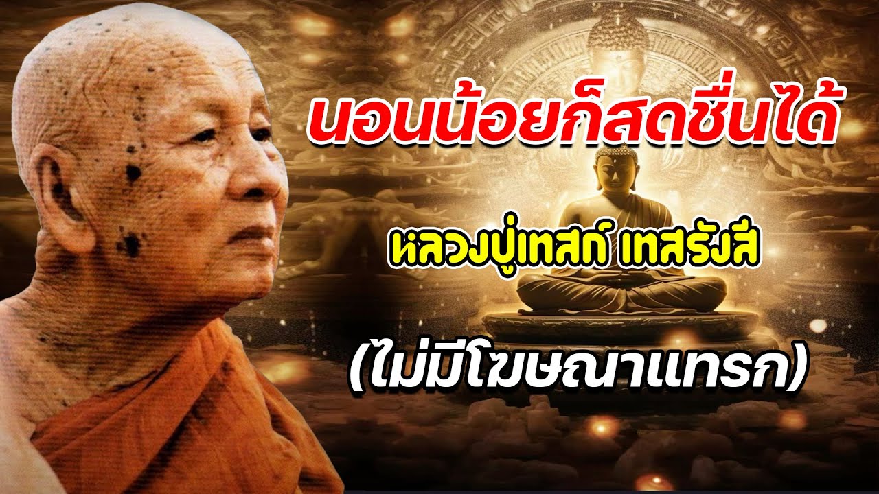 นอนน้อยก็สดชื่นได้ โดย หลวงปู่เทสก์ เทสรังสี (ไม่มีโฆษณาแทรก)(เสียงจริงอ่านเองไม่ใช้เอไอ)